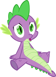 Size: 4378x6001 | Tagged: safe, artist:memnoch, spike, dragon, g4, simple ways, :o, belly, male, open mouth, simple background, solo, transparent background, vector