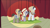 Size: 2000x1126 | Tagged: safe, screencap, doctor whooves, flurry, lucky clover, time turner, earth pony, pony, g4, hearth's warming eve (episode), background pony, clothes, earth pony tribe, female, frown, hat, hood, looking up, male, mare, patch, play, stallion, trio