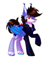 Size: 2000x2500 | Tagged: safe, artist:redheartponiesfan, oc, oc only, oc:alar, bat pony, pony, clothes, high res, jacket, male, simple background, solo, stallion, transparent background