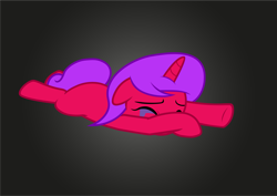 Size: 3001x2123 | Tagged: safe, artist:hazy_reply, oc, oc only, oc:hazy reply, pony, unicorn, crying, female, filly, high res, lying down, sad, simple background, solo, vector