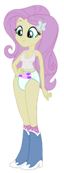 Size: 316x848 | Tagged: safe, artist:nightred15, edit, edited edit, fluttershy, butterfly, equestria girls, g4, boots, breasts, clothes, diaper, diaper fetish, female, fetish, non-baby in diaper, polka dot socks, shoes, simple background, socks, tank top, transparent background