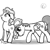 Size: 800x800 | Tagged: safe, artist:nimaru, oc, oc only, oc:hawthorn, oc:honeycrisp, earth pony, pegasus, pony, female, male, mare, monochrome, offscreen male, pushing, rump push, stallion