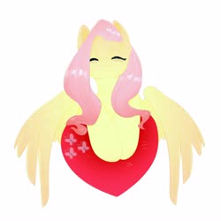 Size: 4096x4096 | Tagged: safe, artist:evlass, fluttershy, pegasus, pony, g4, blushing, cute, eyes closed, female, shyabetes, smiling, solo