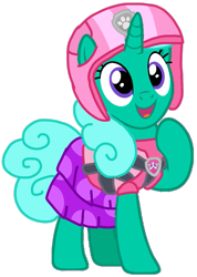 Size: 689x969 | Tagged: safe, artist:徐詩珮, glitter drops, pony, unicorn, series:sprglitemplight diary, series:sprglitemplight life jacket days, series:springshadowdrops diary, series:springshadowdrops life jacket days, g4, alternate universe, base used, clothes, female, mare, paw patrol, simple background, skye (paw patrol), solo, transparent background, ultimate rescue