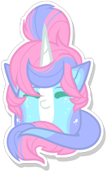 Size: 484x776 | Tagged: safe, artist:azrealrou, oc, oc only, oc:frost sweet, pony, unicorn, simple background, solo, transparent background