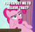 Size: 1120x1038 | Tagged: safe, edit, edited screencap, screencap, pinkie pie, pony, a trivial pursuit, g4, bipedal, bipedal leaning, caption, cropped, female, image macro, leaning, meme, reaction image, solo, text, unamused
