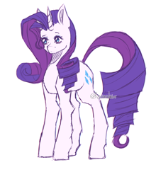 Size: 1856x2106 | Tagged: safe, artist:revivedidiot, rarity, pony, unicorn, g4, cute, female, long legs, mare, raribetes, simple background, solo, white background