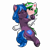 Size: 4093x4093 | Tagged: safe, artist:jcosneverexisted, oc, oc only, oc:dreamy daze, oc:mint leaf, pony, unicorn, g4, g4.5, my little pony: pony life, blushing, crushing, eyes closed, female, femboy, hug, lying, male, mare, simple background, size difference, stallion, transparent background, unshorn fetlocks