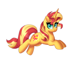 Size: 6000x5000 | Tagged: safe, artist:lavenderheartsmlp, sunset shimmer, pony, unicorn, g4, absurd resolution, cute, female, heart eyes, looking at you, mare, prone, shimmerbetes, simple background, solo, transparent background, wingding eyes
