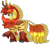 Size: 948x843 | Tagged: safe, artist:spokenmind93, oc, oc only, oc:mystic fire, delphox, hybrid, kirin, zebra, zebra kirin, pokémon, simple background, solo, transparent background