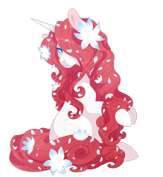 Size: 2500x2700 | Tagged: safe, artist:gigason, oc, oc only, pony, unicorn, female, flower, high res, magical lesbian spawn, mare, offspring, parent:rarity, parent:tree hugger, simple background, solo, transparent background