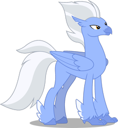 Size: 1024x1107 | Tagged: safe, artist:fruft, sky beak, classical hippogriff, hippogriff, feathered fetlocks, male, simple background, solo, transparent background, vector