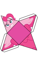 Size: 2048x3508 | Tagged: safe, pinkie pie, earth pony, pony, g4, craft, high res, papercraft, simple background, triangle, white background