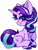 Size: 2514x3287 | Tagged: safe, alternate version, artist:_spacemonkeyz_, starlight glimmer, pony, unicorn, g4, background removed, blushing, colored hooves, female, high res, hoof fluff, mare, palindrome get, raised hoof, simple background, sitting, solo, transparent background