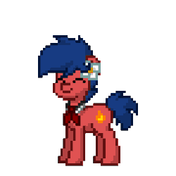 Size: 280x280 | Tagged: safe, artist:thebadbadger, oc, oc only, oc:phire demon, pony, pony town, animated, pixel art, simple background, solo, transparent background