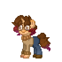 Size: 280x280 | Tagged: safe, artist:thebadbadger, oc, oc only, oc:catmama, pony, pony town, animated, pixel art, simple background, solo, transparent background