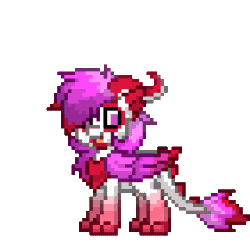 Size: 280x280 | Tagged: safe, artist:thebadbadger, oc, oc only, pony, pony town, animated, pixel art, simple background, solo, transparent background