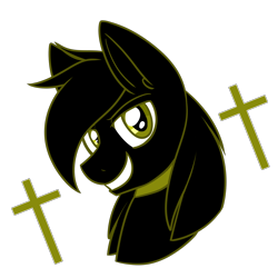 Size: 1500x1500 | Tagged: safe, artist:cammyshypai, oc, oc only, oc:genesis cross, earth pony, pony, cross, hologram, simple background, solo, transparent background