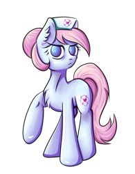 Size: 2422x3112 | Tagged: safe, artist:coco-drillo, nurse redheart, earth pony, pony, g4, angry, bags under eyes, chest fluff, colorful, determined, ear fluff, female, hat, high res, looking at you, simple background, solo, tired, transparent background