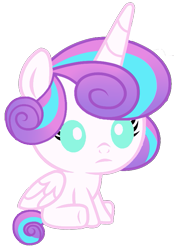 Size: 589x835 | Tagged: safe, artist:3d4d, princess flurry heart, alicorn, pony, g4, alternate design, baby, baby pony, female, simple background, sitting, solo, transparent background