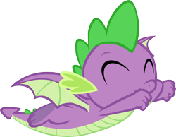 Size: 7357x5709 | Tagged: safe, artist:memnoch, spike, dragon, g4, eyes closed, flying, male, simple background, smiling, solo, transparent background, vector, winged spike, wings