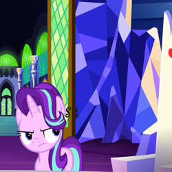 Size: 840x840 | Tagged: safe, screencap, starlight glimmer, pony, unicorn, all bottled up, g4, cropped, female, mare, solo, twilight's castle