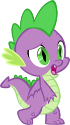 Size: 3323x5911 | Tagged: safe, artist:memnoch, spike, dragon, g4, male, simple background, solo, transparent background, vector, walking, winged spike, wings