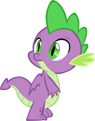 Size: 4701x6001 | Tagged: safe, artist:memnoch, spike, dragon, g4, male, simple background, solo, transparent background, vector, walking, winged spike, wings