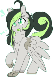 Size: 1782x2579 | Tagged: safe, artist:liefsong, oc, oc only, oc:bree jetpaw, dog, dog pony, chest fluff, paws, puppy, simple background, solo, transparent background, wings