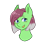 Size: 667x593 | Tagged: safe, artist:poofindi, part of a set, oc, oc only, oc:watermelon success, earth pony, pony, bust, female, gradient mane, mare, simple background, solo, transparent background, ych result