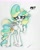 Size: 2447x3081 | Tagged: safe, artist:luxiwind, vapor trail, pegasus, pony, g4, confused, female, high res, leg fluff, mare, solo, traditional art