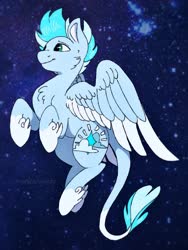 Size: 1536x2047 | Tagged: safe, artist:incendiarymoth, oc, oc only, pegasus, pony, male, solo, space, stallion