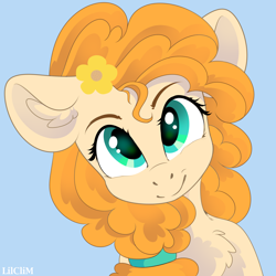 Size: 3000x3000 | Tagged: safe, artist:lilclim, pear butter, earth pony, pony, g4, female, high res, smiling, solo