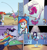 Size: 1834x1941 | Tagged: safe, artist:pencils, idw, cranky doodle donkey, fluttershy, ms. harshwhinny, pinkie pie, rainbow dash, rarity, sci-twi, twilight sparkle, equestria girls, g4, spoiler:comic, spoiler:comicequestriagirlsmarchradness, arabesque penchée, armpits, ass, ballerina, ballet, ballet slippers, barefoot, butt, clothes, discus throw, eye bulging, feet, gymnastics, jaw drop, leotard, medal, ping pong, ping pong table, rainbow dash is best facemaker, second place, shorts, silver medal, skirt, splits, sports, sports shorts, tutu, tutus
