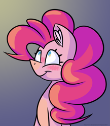 Size: 2535x2925 | Tagged: safe, artist:chipwanderer, pinkie pie, earth pony, pony, g4, ear fluff, female, high res, looking up, mare, palindrome get, smiling, solo