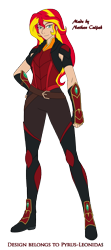 Size: 1305x2928 | Tagged: safe, artist:pyrus-leonidas, part of a set, sunset shimmer, human, series:mortal kombat:defenders of equestria, equestria girls, g4, badass, boots, bracer, clothes, crossover, female, fingerless gloves, gloves, high heel boots, human coloration, humanized, mortal kombat, pants, part of a series, rayla, shoes, simple background, solo, the dragon prince, transparent background, video game crossover, woman