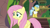 Size: 1920x1080 | Tagged: safe, screencap, doctor fauna, fluttershy, earth pony, pegasus, pony, g4, she talks to angel, clothes, eyes on the prize, female, mare, messy mane, ponytail, raised hoof, shirt