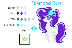Size: 2108x1404 | Tagged: safe, artist:sparkleheartyrose24, artist:sunsetbasesgalore, oc, oc only, oc:diamond star, pony, unicorn, base used, cutie mark, diamond, eye clipping through hair, eyeshadow, female, gem, hair ornament, horn, looking away, makeup, mare, next generation, offspring, parent:fancypants, parent:rarity, parents:raripants, reference sheet, simple background, solo, transparent background, unicorn oc