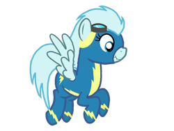 Size: 1024x768 | Tagged: safe, oc, oc only, oc:windy breeze, pegasus, pony, clothes, female, flight suit, flying, goggles, mare, scrunchy face, simple background, solo, transparent background, uniform, wonderbolts uniform