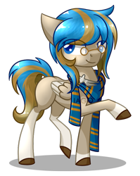 Size: 689x865 | Tagged: safe, artist:ia-go, pegasus, pony, clothes, glasses, male, scarf, simple background, solo, stallion, transparent background