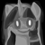 Size: 1024x1024 | Tagged: safe, artist:wimple, twilight sparkle, pony, g4, bust, creepy, female, grayscale, looking at you, monochrome, solo, staring into your soul