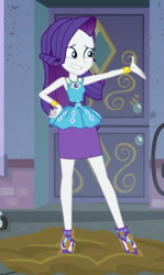 Size: 340x571 | Tagged: safe, artist:thedarkpony, edit, edited screencap, screencap, rarity, equestria girls, g4, my little pony equestria girls: better together, street chic, bracelet, clothes, cropped, geode of shielding, high heels, jewelry, magical geodes, mud, mud edit, muddy shoes, rarity peplum dress, shoes