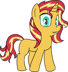Size: 2420x2540 | Tagged: safe, artist:poniidesu, sunset shimmer, pony, unicorn, g4, cute, female, filly, foal, high res, simple background, solo, transparent background, younger