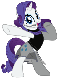 Size: 5701x7678 | Tagged: artist needed, source needed, safe, part of a set, rarity, pony, g4, bipedal, black dress, clothes, dress, female, headset, looking at you, mare, simple background, smiling, solo, transparent background, vector
