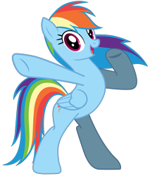 Size: 6268x7374 | Tagged: artist needed, source needed, safe, part of a set, rainbow dash, pony, g4, bipedal, female, looking at you, mare, simple background, smiling, solo, transparent background, vector