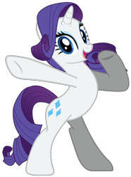 Size: 5696x7671 | Tagged: artist needed, source needed, safe, part of a set, rarity, pony, g4, bipedal, female, looking at you, mare, simple background, smiling, solo, transparent background, vector