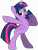 Size: 5715x7570 | Tagged: safe, artist:jhayarr23, editor:jhayarr23, part of a set, twilight sparkle, alicorn, pony, g4, bipedal, female, looking at you, mare, simple background, smiling, solo, transparent background, twilight sparkle (alicorn), vector