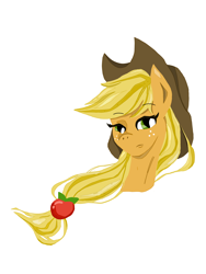 Size: 3456x4608 | Tagged: safe, artist:wimple, applejack, earth pony, pony, g4, bust, female, simple background, solo, white background