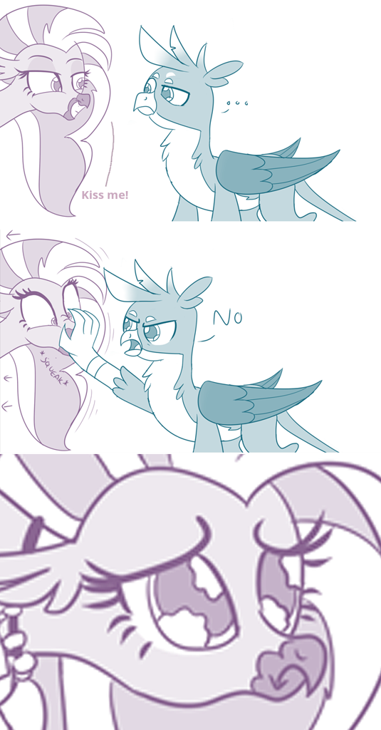 Gallstream Mlp #2306961 - safe, artist:sintakhra, edit, gallus, silverstream, griffon ...