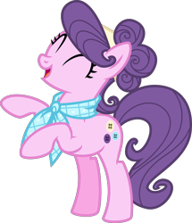 Size: 4000x4649 | Tagged: safe, artist:melisareb, suri polomare, earth pony, pony, g4, rarity takes manehattan, .svg available, absurd resolution, bipedal, cute, eyes closed, female, inkscape, mare, raised hoof, rearing, simple background, solo, suribetes, transparent background, vector